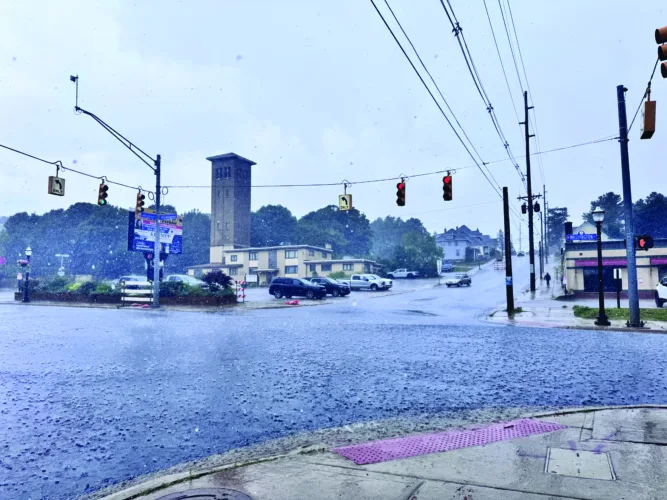 Heavy rain pelts city, area